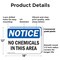Signmission No Chemicals In This Area, 18 in W x Rectangle, Plastic OS-2PACK-NS-P-1218-L-16050 - alternate 8